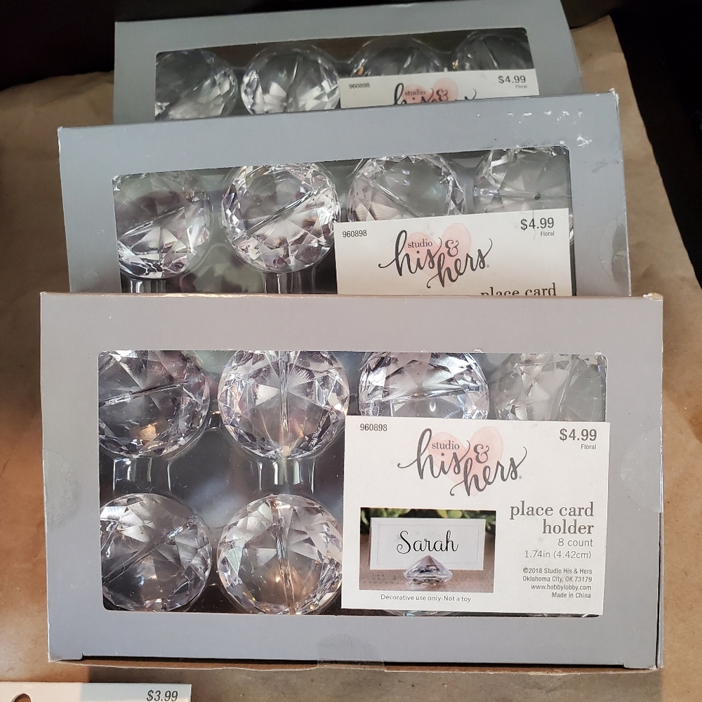 His & Hers place card holders